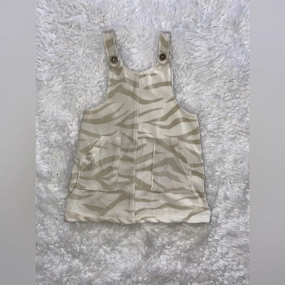 Jessica Simpsons Zebra Print Corduroy Dress Size 18 Months